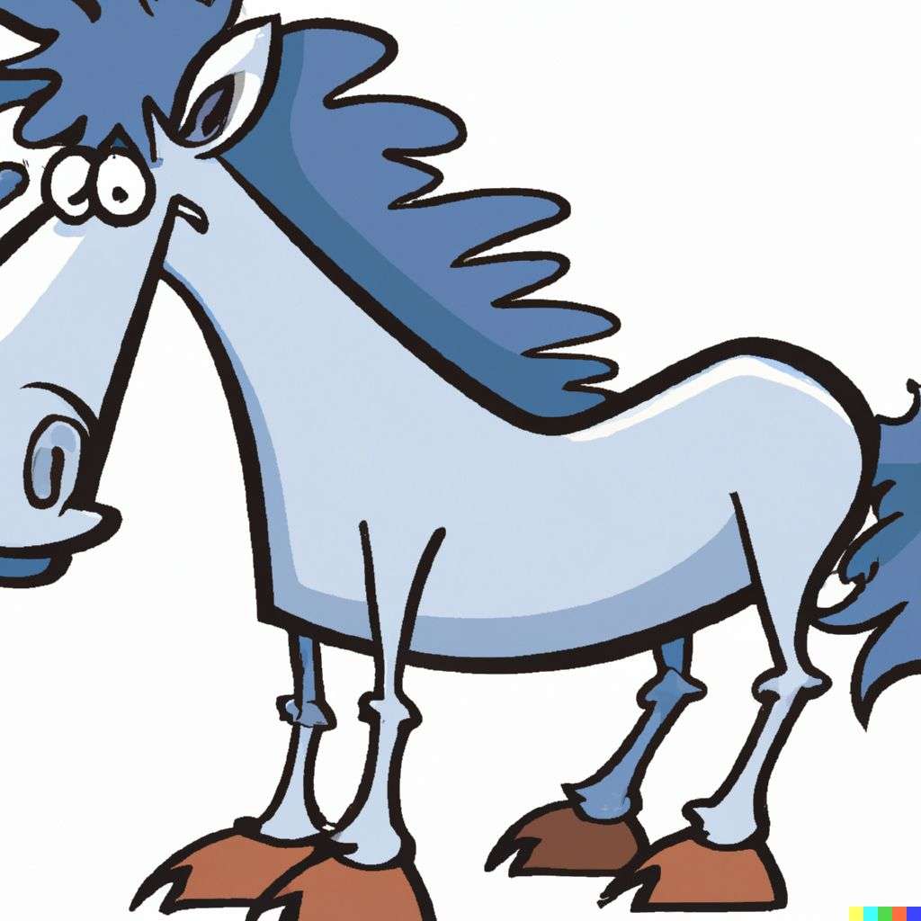 a horse, cartoon
